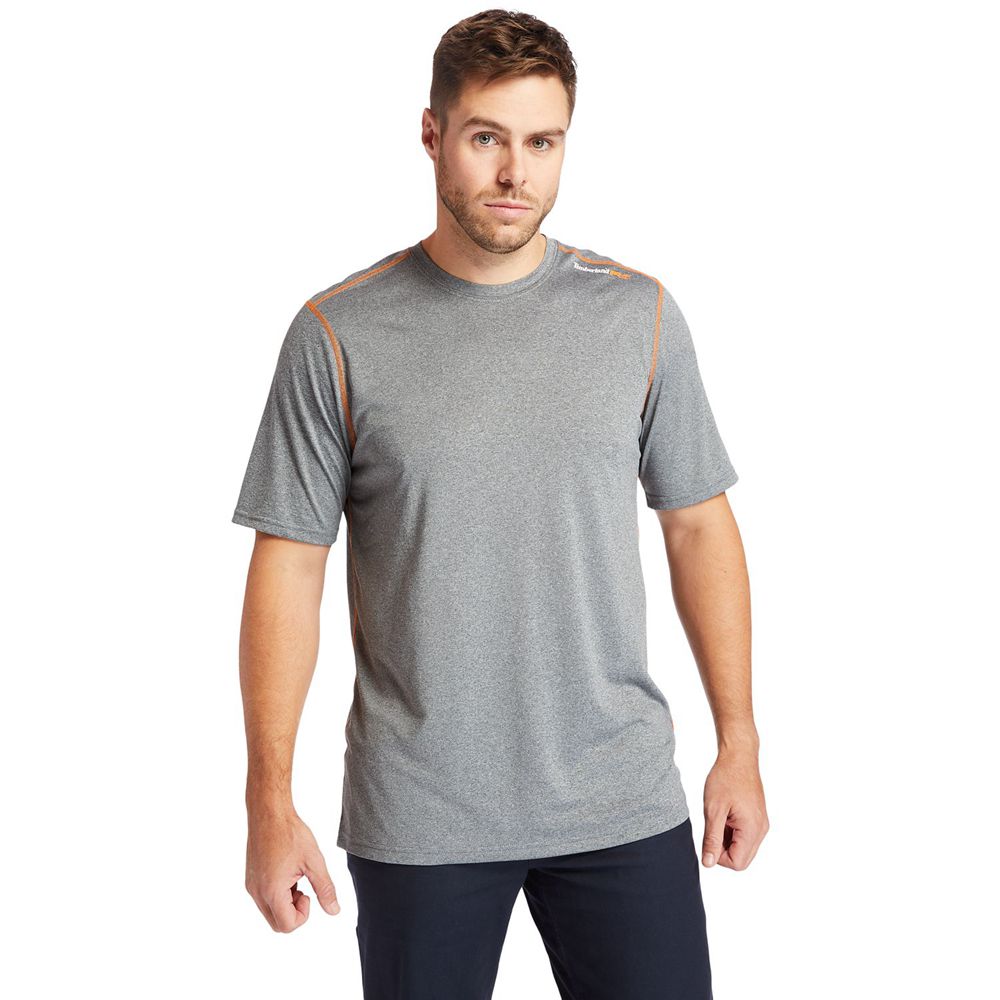 Camisetas Timberland Argentina Hombre - Pro® Big & Tall Wicking Good Sport Short-Sleeve - Gris - YBW